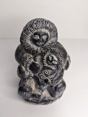 Vintage Wolf Original Inuit Mother And Child Handmade In Canada Soapstone Figure